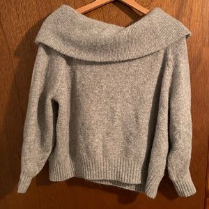 Grey off the shoulder sweater